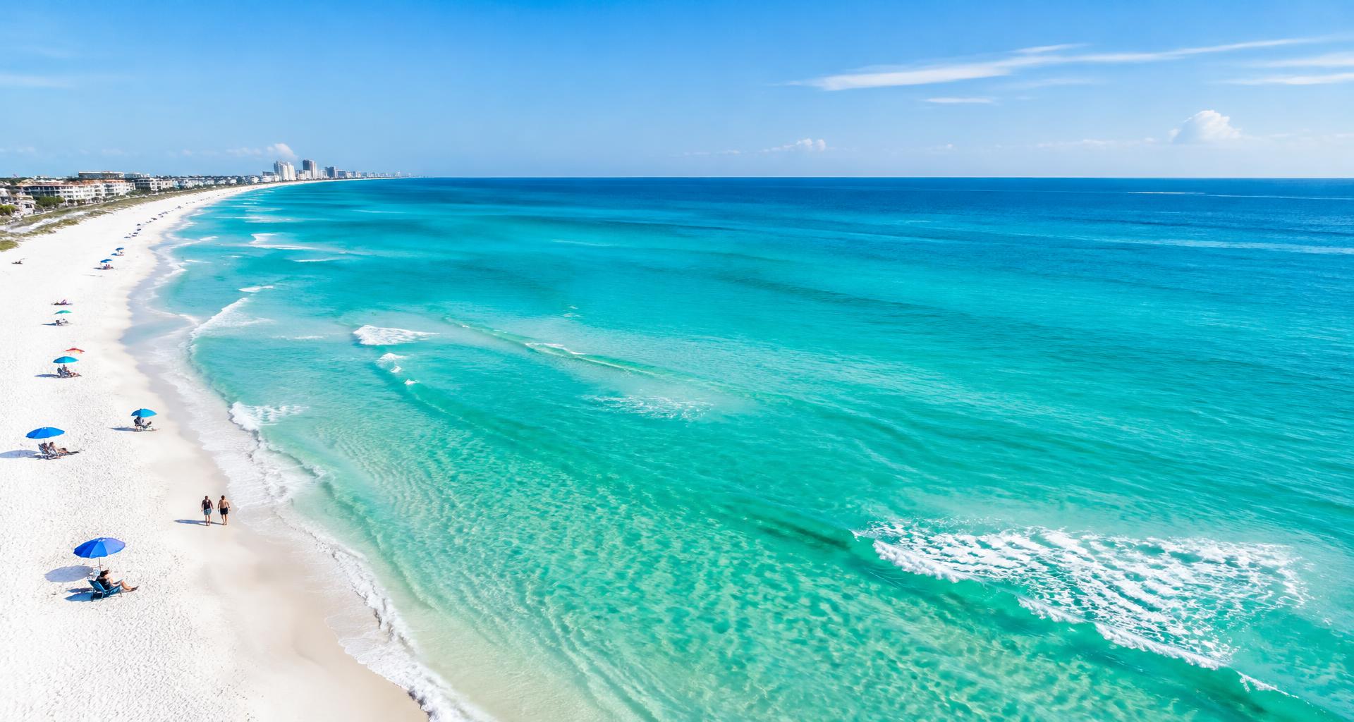 Emerald water and sugar-white sand along the Destin coast